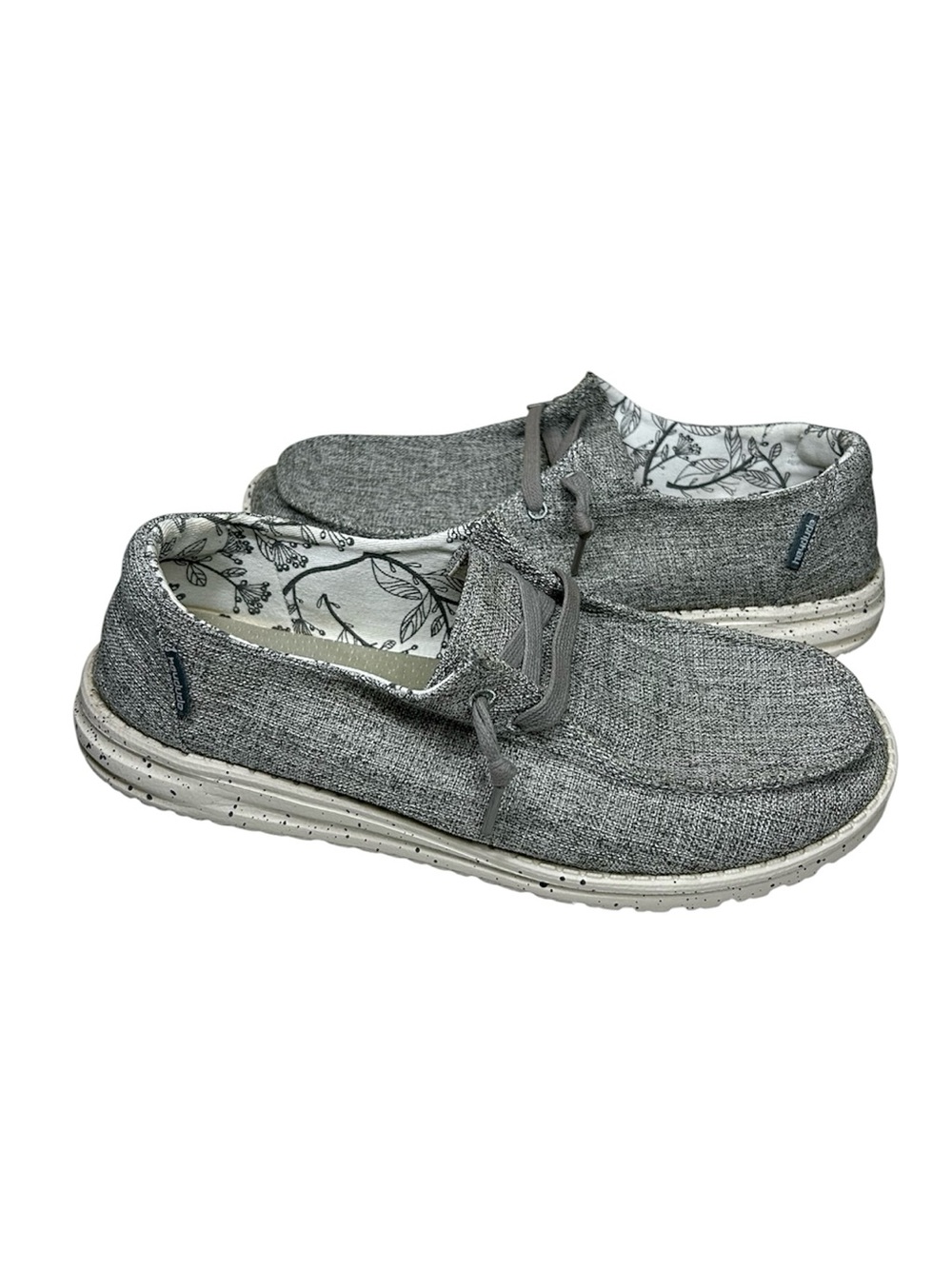 Hey Dude Wendy Linen Iron Lightweight Relaxed Slip On Canvas Sneaker Shoes 9